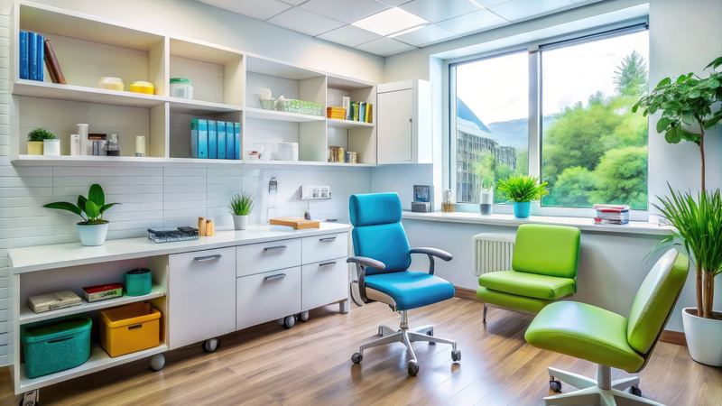 Heller, frisch gereinigter Büroraum